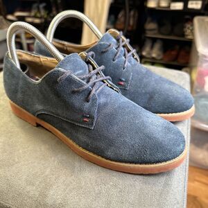 Tommy Hilfiger Women's Blue Suede Lace Up‎ Oxfords Shoe Size 8